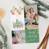 Prettige feestdagen Whimsical Winter Village Feestdagenkaart