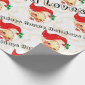 Prettige feestdagen Wikkelpapier kerstman Cadeaupapier (Hoek)