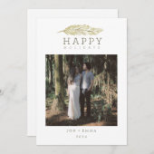 PRETTIGE FEESTDAGEN WINTER BRANCH FEESTDAGENKAART (Voorkant / Achterkant)