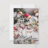 Prettige feestdagen Winter Enchanted Simple Bedankkaart (Voorkant)