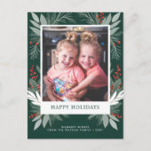 Prettige feestdagen Winter Foliage Groen (Voorkant)