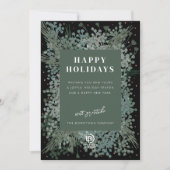 prettige feestdagen Winter Greenery Holiday Card Feestdagenkaart (Voorkant)