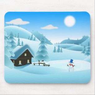 "PRETTIGE FEESTDAGEN" WINTER LANDSCAPE MUISMAT