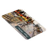 prettige feestdagen. Winter Parisian Scene Magneet (Rechterzijde)
