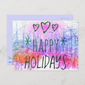 prettige feestdagen WINTER PATH BRIEFKAART (Voorkant / Achterkant)