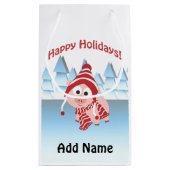 prettige feestdagen! Winter Pig Klein Cadeauzakje (Achterkant)