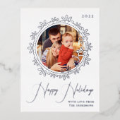 prettige feestdagen Winter Snowflake 1 Fotokerstfe (Voorkant)