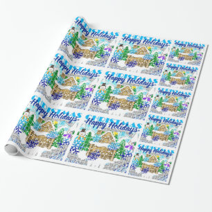 prettige feestdagen WINTER WONDERLAND DREAMS Cadeaupapier