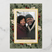 Prettige feestdagen Winterbessen groen (Voorkant)