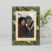 Prettige feestdagen Winterbessen groen (Staand Voorkant)