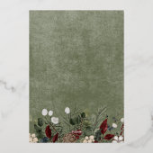 Prettige feestdagen Winterbessen groen (Achterkant)