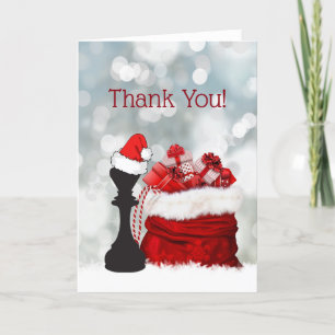 Prettige feestdagen winterkerstman bedankkaart