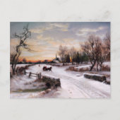 prettige feestdagen.  wintersceen feestdagenkaart (Voorkant)