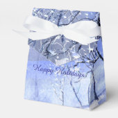 prettige feestdagen Wintersneeuwforel Bedankdoosjes (Voorkant Zijde)