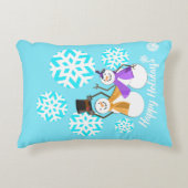 PRETTIGE FEESTDAGEN : wintervrienden Accent Kussen (Voorkant)