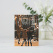 prettige feestdagen wit handschrift de heer&mrs fo briefkaart (Staand voorkant)