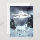 Prettige feestdagen Wit paard (Voorkant / Achterkant)