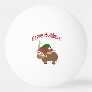 prettige feestdagen! Yak Kerstmis Elf Pingpongballen