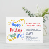 prettige feestdagen Y'all, grappig kerstontwerp, P Kaart (Staand voorkant)