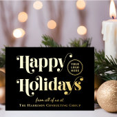 Prettige feestdagen Zakelijke Logo Black Christmas