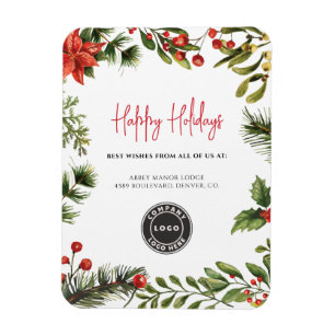 Prettige feestdagen Zakelijke Logo kerstwensen Magneet