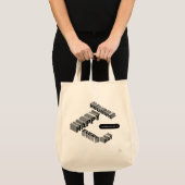 prettige feestdagen, zwart en wit tote bag (Voorkant (product))