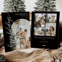 Prettige feestdagen Zwart minimalistisch