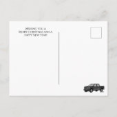 Prettige feestdagen Zwarte vrachtwagen Kerstmis Wi (Achterkant)