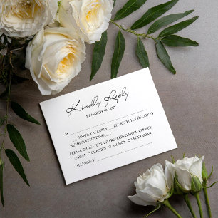 Prettige Feestelijke Huwelijks RSVP Kaart