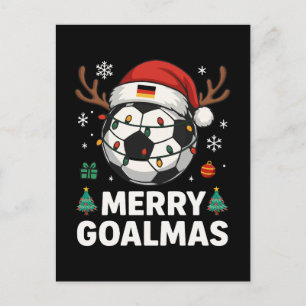 Prettige Goalmas - Grappig Voetbal Kerstfeest Briefkaart