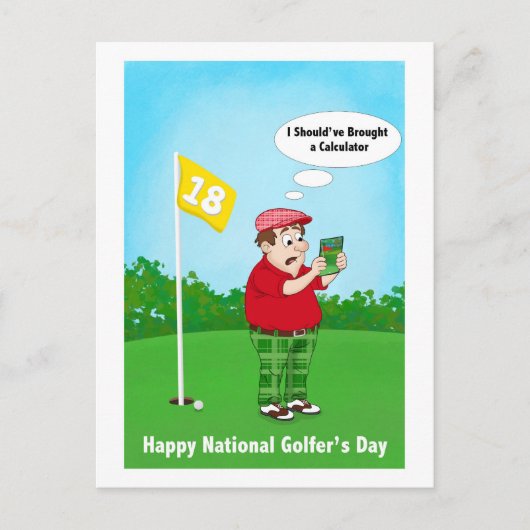 Prettige Golfersdag Humor 10 april Briefkaart (Voorkant)