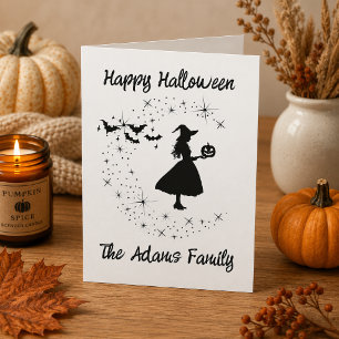 Prettige Halloween Groet Heks Kaart
