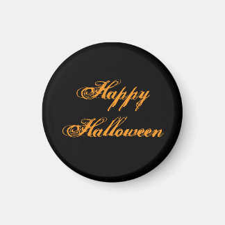 Prettige Halloween-handgeschreven magneet (Zwart &
