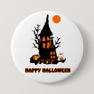 Prettige Halloween-knop Ronde Button 7,6 Cm