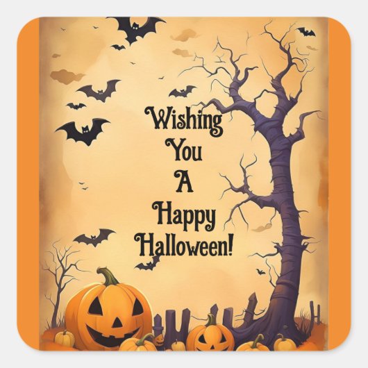 Prettige Halloween Sticker (Voorkant)