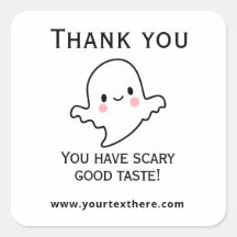 Prettige Halloween Sticker - Knuffel Kawaii Geest