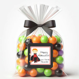 Prettige Halloween Vampier Jongen Sticker