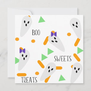 Prettige Halloween wenskaart   Geestenconfetti Bedankkaart
