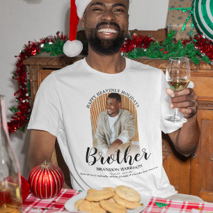Prettige Hemelse Feestdagen Foto Herdenking T-shirt