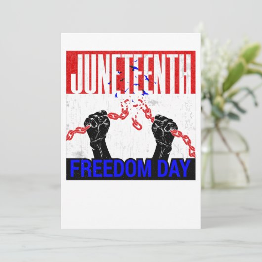 prettige juneteenth vrijheid afro-amerikaanse fees kaart (Staand voorkant)