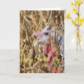 Prettige kalkoendag kaart (Gele Bloem)