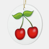 Prettige kersenkerst keramisch ornament (Links)