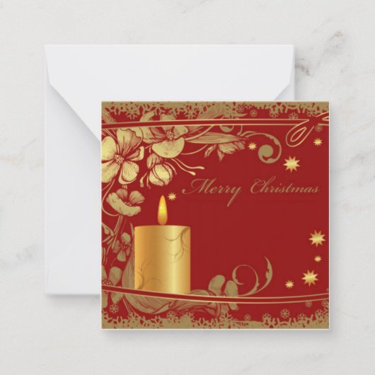 Prettige kerst elegante briefkaart (Voorkant)