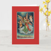 PRETTIGE KERST ENGEL WITTE Kerstkaart Kaart (Gele Bloem)