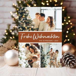 Prettige kerst foto collage feestdagenkaart