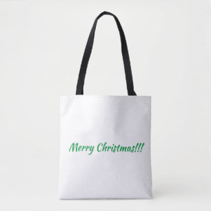 Prettige kerst gedrukte tekst viering aankoop draagtas