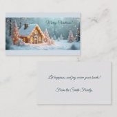 Prettige kerst! Kerstgroeten. Notitiekaartje (Voorkant / Achterkant)