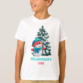 Prettige kerst | Kerstman zeggen gepersonaliseerd T-shirt