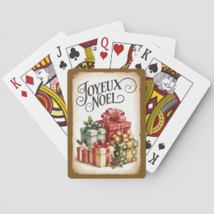 Prettige kerst poker speelkaarten Joyeux Noël