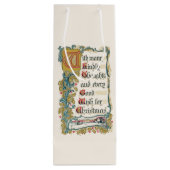 Prettige kerst wijn cadeautas (Achterkant)
